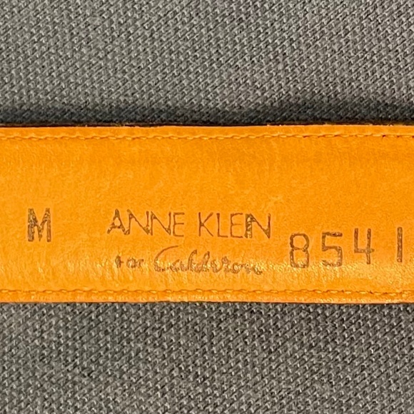 Vintage Anne Klein for Calderon Leather Belt Lion Head Buckle; Size M, Brown - Picture 4 of 4